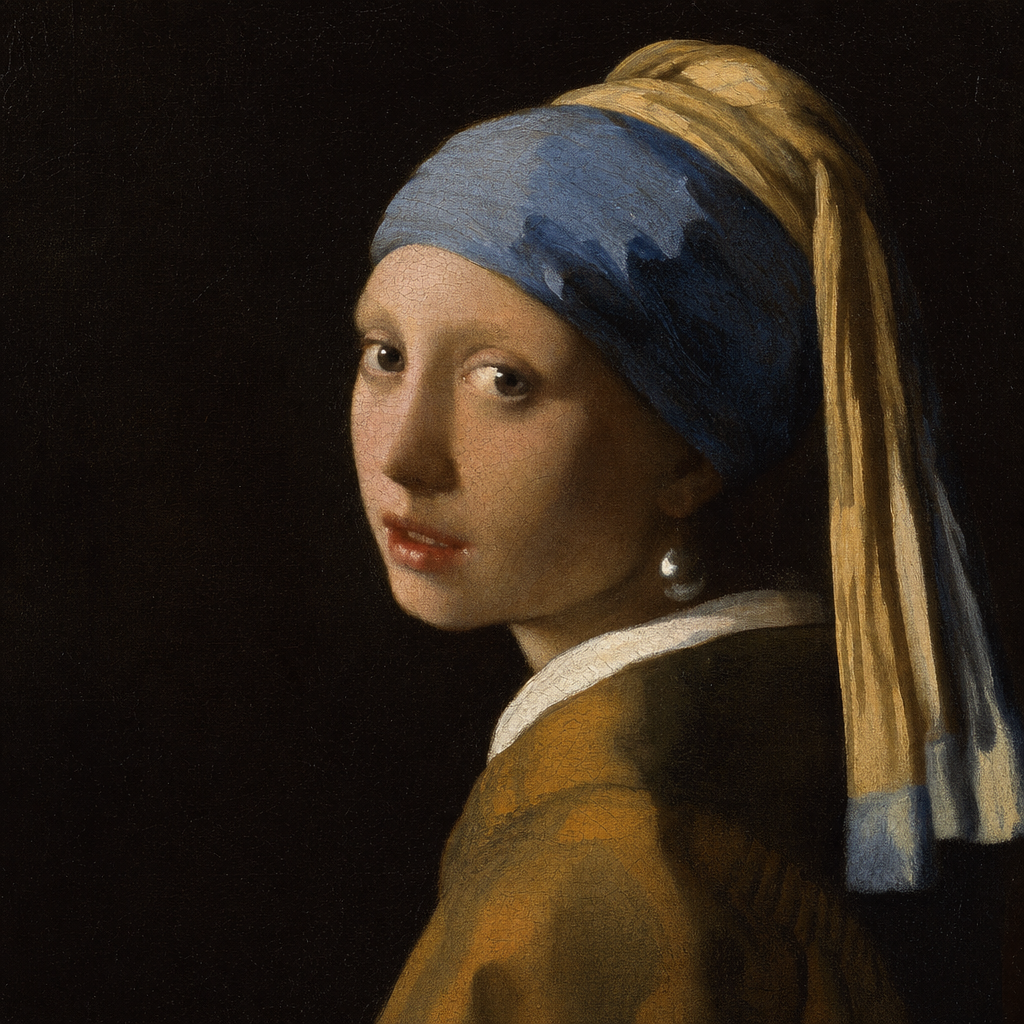 Girl with a Pearl Earring inspired portrait