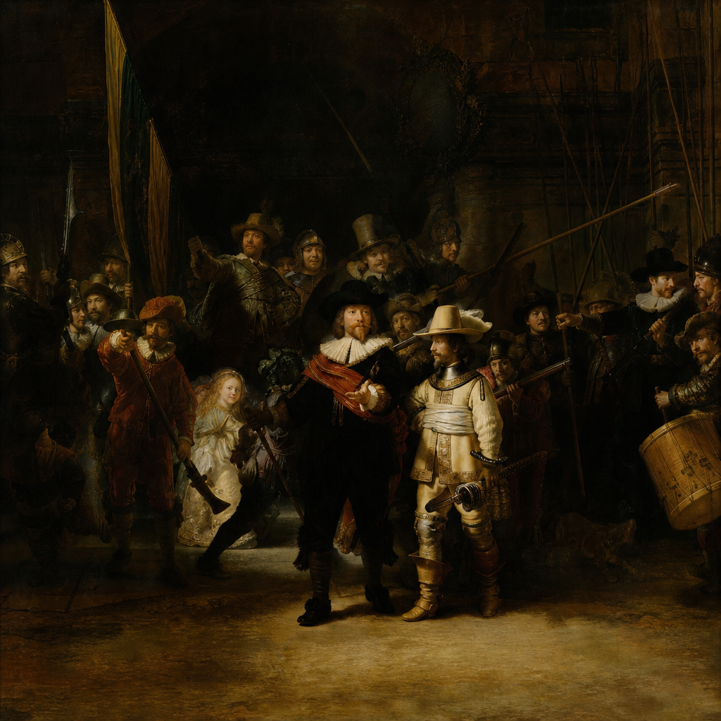 The Night Watch inspired group portrait
